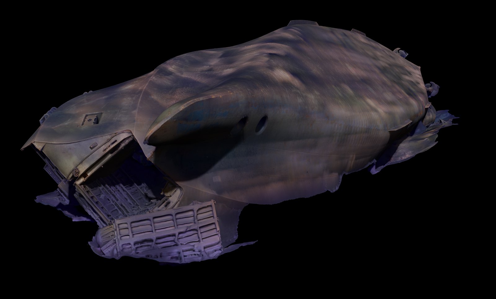 3D-modell av M/S Estonia sedd från fören