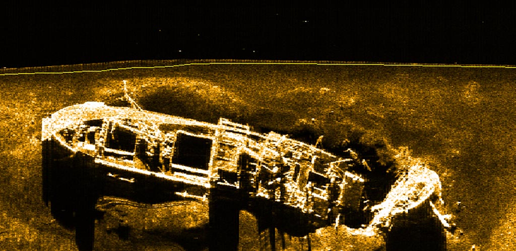 Side scan sonar vid vrakundersökning